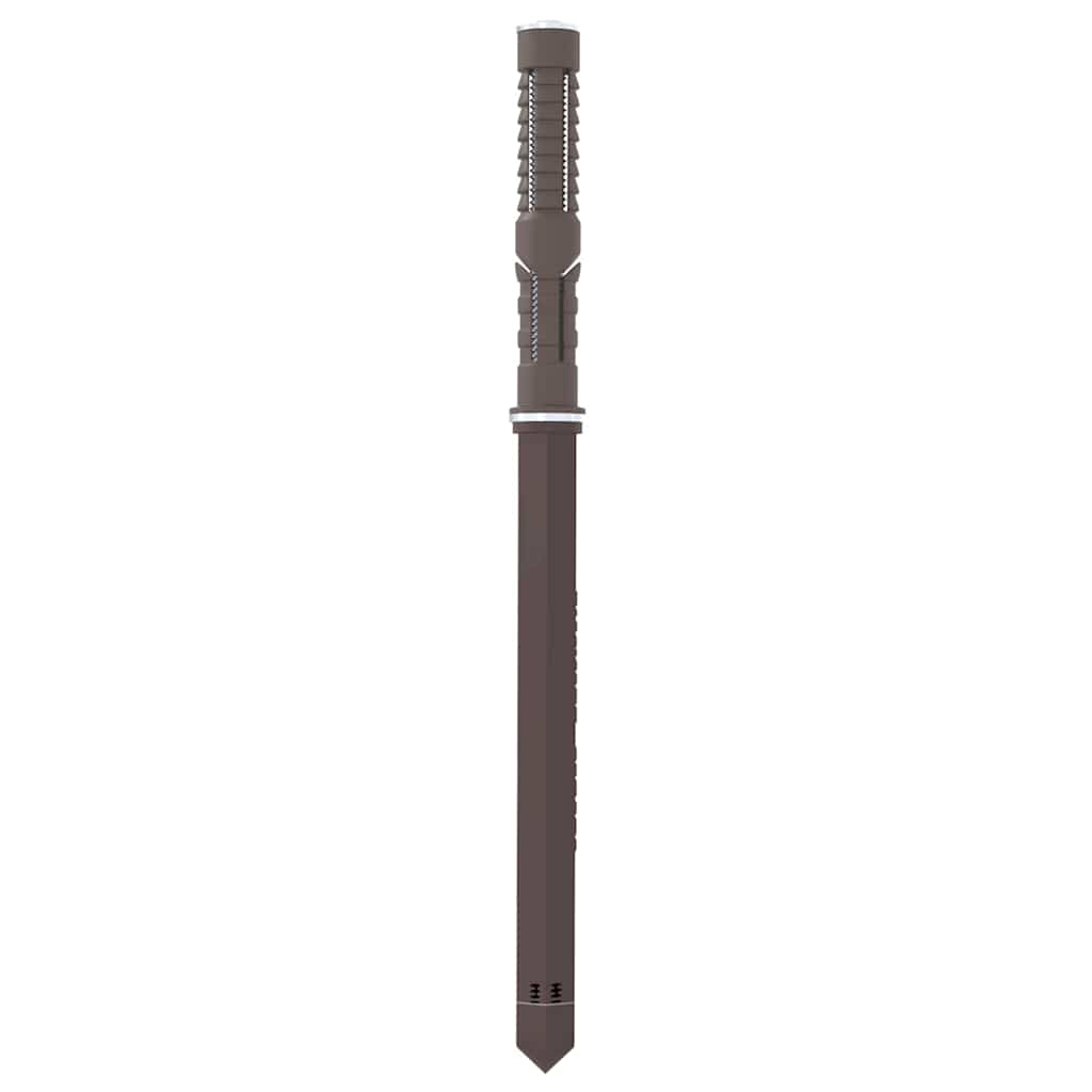 vidaXL Brackets pentru rafturi flotante 12 pcs Maro Ø12 x 190 mm Oțel vidaXL Brackets pentru rafturi flotante 12 pcs Maro Ø12 x 190 mm Oțel