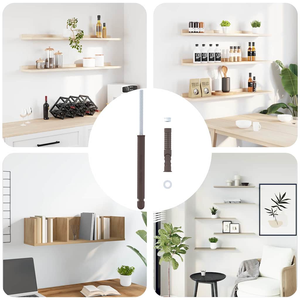 vidaXL Brackets pentru rafturi flotante 12 pcs Maro Ø12 x 190 mm Oțel vidaXL Brackets pentru rafturi flotante 12 pcs Maro Ø12 x 190 mm Oțel