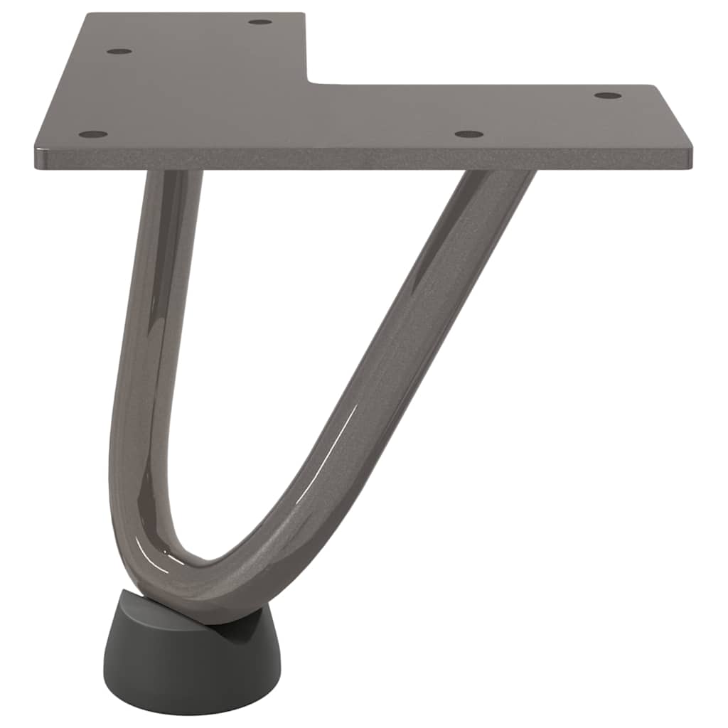 vidaXL Picioare tip agrafă pentru măsuță de cafea, 4 buc., oțel natural, 10 cm, oțel masiv
