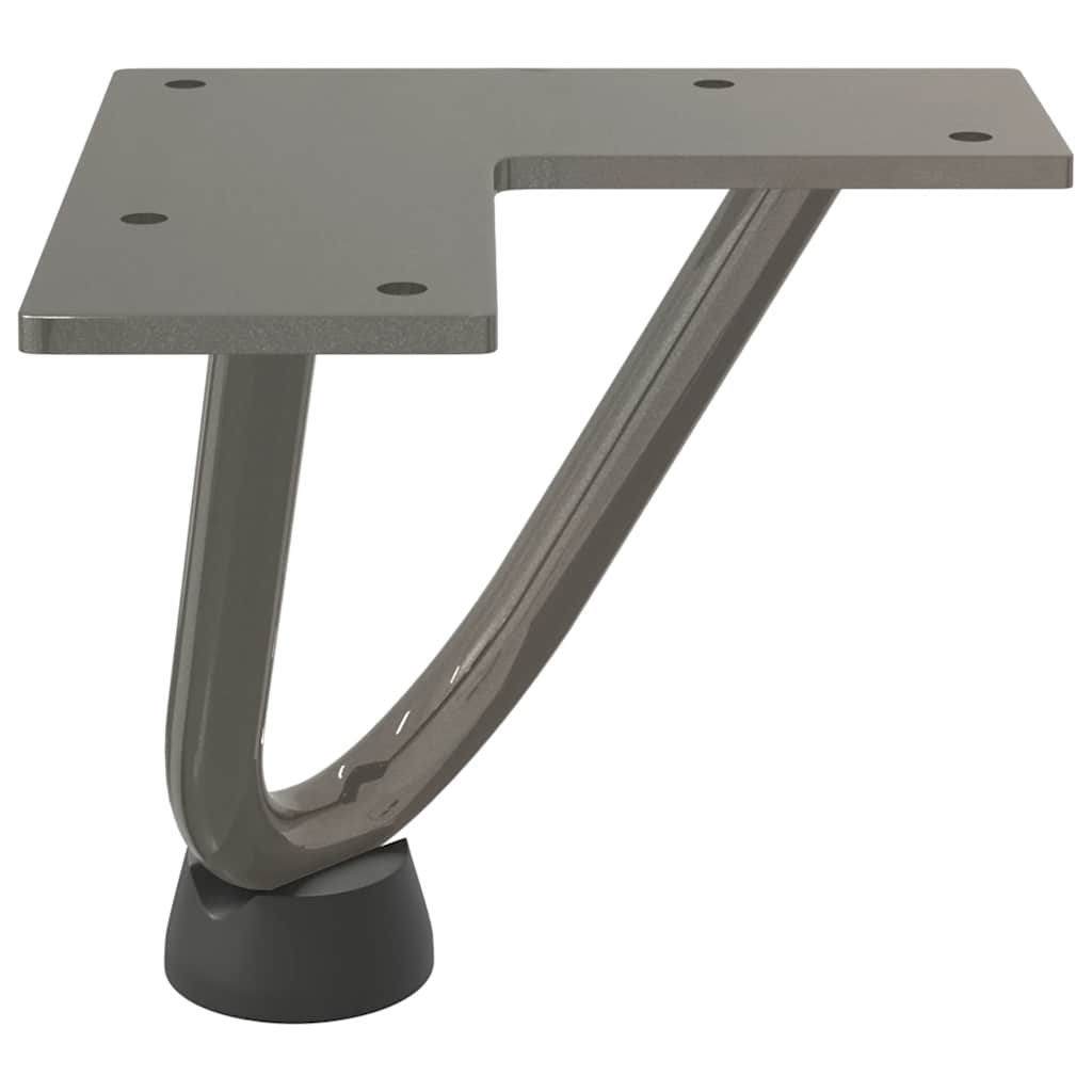vidaXL Picioare tip agrafă pentru măsuță de cafea, 4 buc., oțel natural, 10 cm, oțel masiv