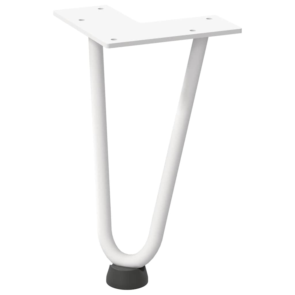 vidaXL Picioare tip agrafă pentru măsuță de cafea, 4 buc., alb, 20 cm, oțel masiv vidaXL Picioare tip agrafă pentru măsuță de cafea, 4 buc., alb, 20 cm, oțel masiv