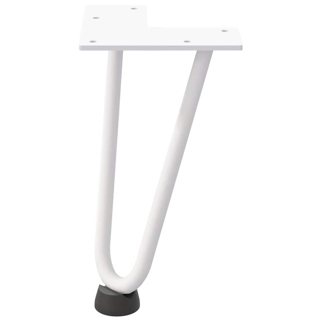 vidaXL Picioare tip agrafă pentru măsuță de cafea, 4 buc., alb, 20 cm, oțel masiv vidaXL Picioare tip agrafă pentru măsuță de cafea, 4 buc., alb, 20 cm, oțel masiv