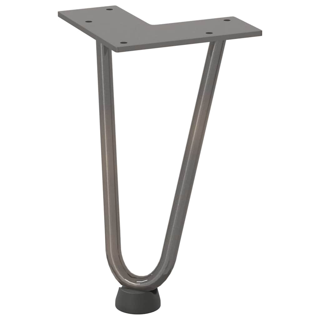 vidaXL Picioare tip agrafă pentru măsuță de cafea, 4 buc., oțel natural, 20 cm, oțel masiv
