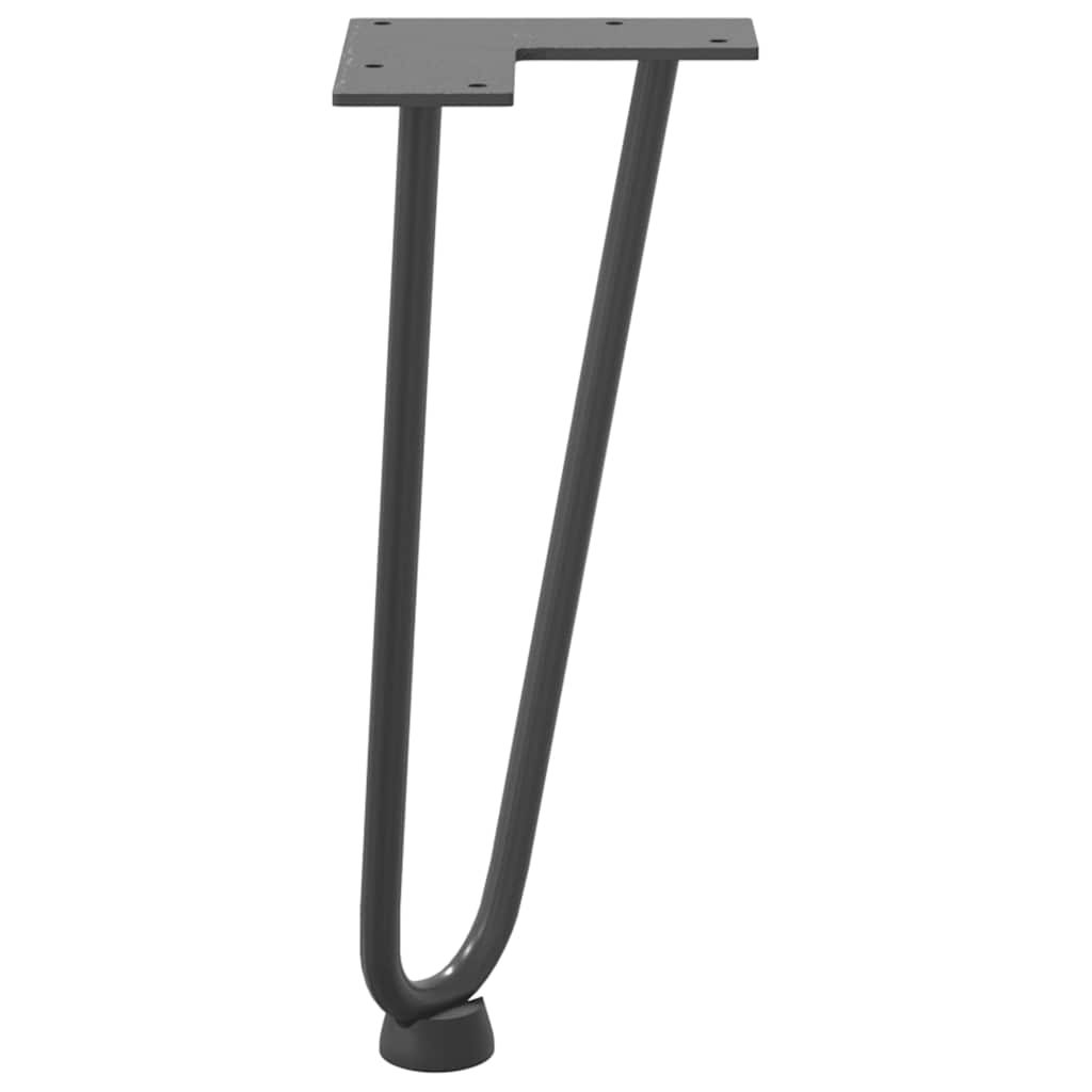 vidaXL Picioare tip agrafă pentru măsuță de cafea, 4 buc., antracit, 30 cm, oțel masiv