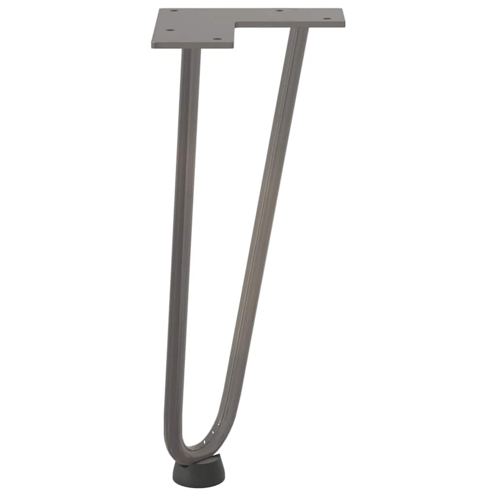 vidaXL Picioare tip agrafă pentru măsuță de cafea, 4 buc., oțel natural, 30 cm, oțel masiv vidaXL Picioare tip agrafă pentru măsuță de cafea, 4 buc., oțel natural, 30 cm, oțel masiv