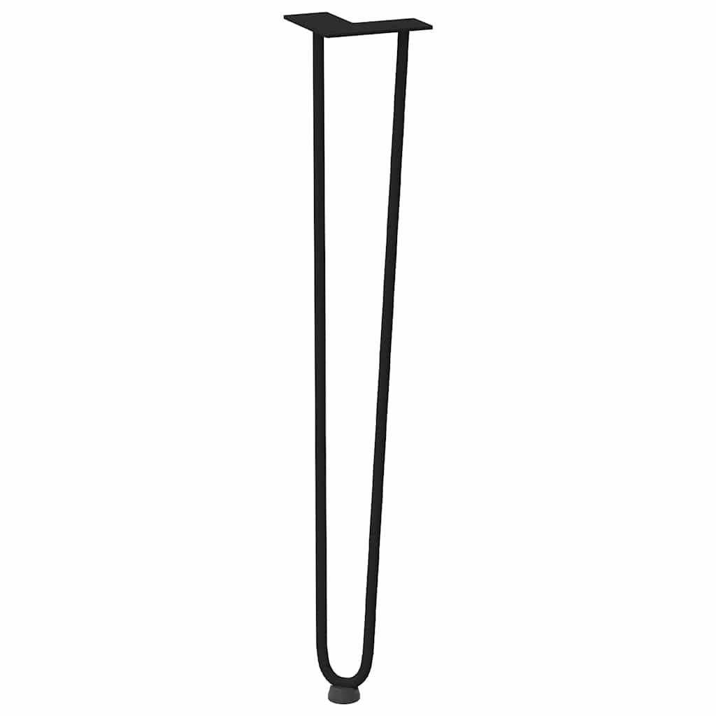 vidaXL picioare tip ac de păr pentru masă consolă, 4 buc., negru, 72 cm, oțel masiv vidaXL picioare tip ac de păr pentru masă consolă, 4 buc., negru, 72 cm, oțel masiv