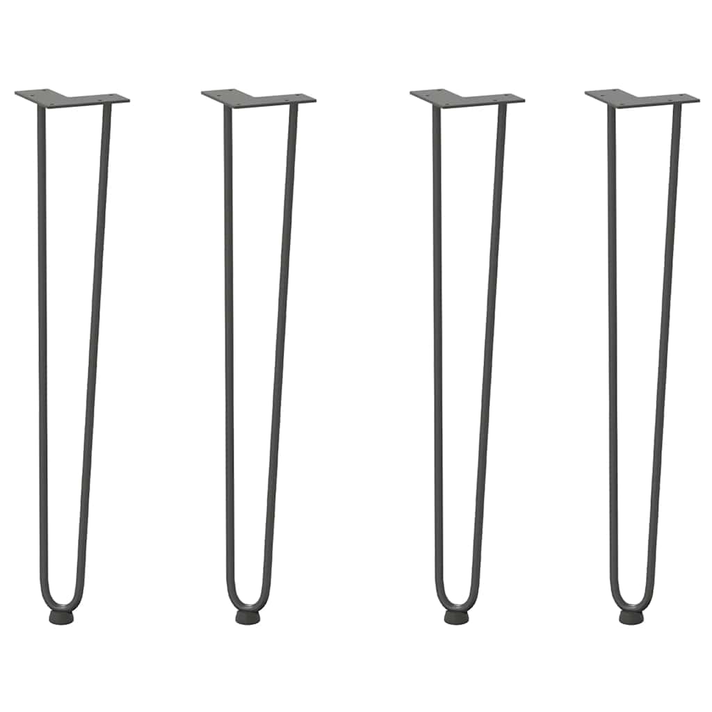 vidaXL picioare tip ac de păr pentru masă consolă, antracit, 72 cm, oțel masiv, 4 buc. vidaXL picioare tip ac de păr pentru masă consolă, antracit, 72 cm, oțel masiv, 4 buc.