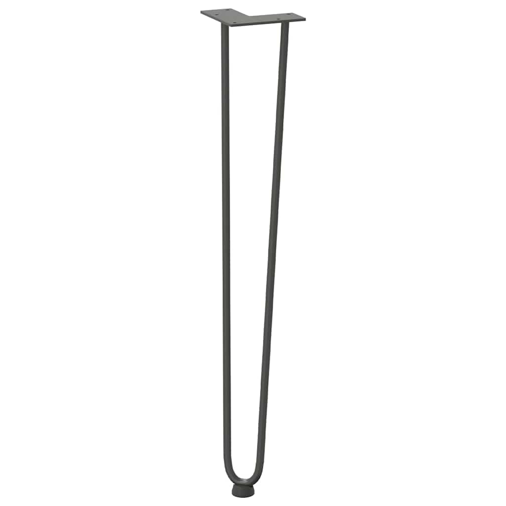 vidaXL picioare tip ac de păr pentru masă consolă, antracit, 72 cm, oțel masiv, 4 buc. vidaXL picioare tip ac de păr pentru masă consolă, antracit, 72 cm, oțel masiv, 4 buc.