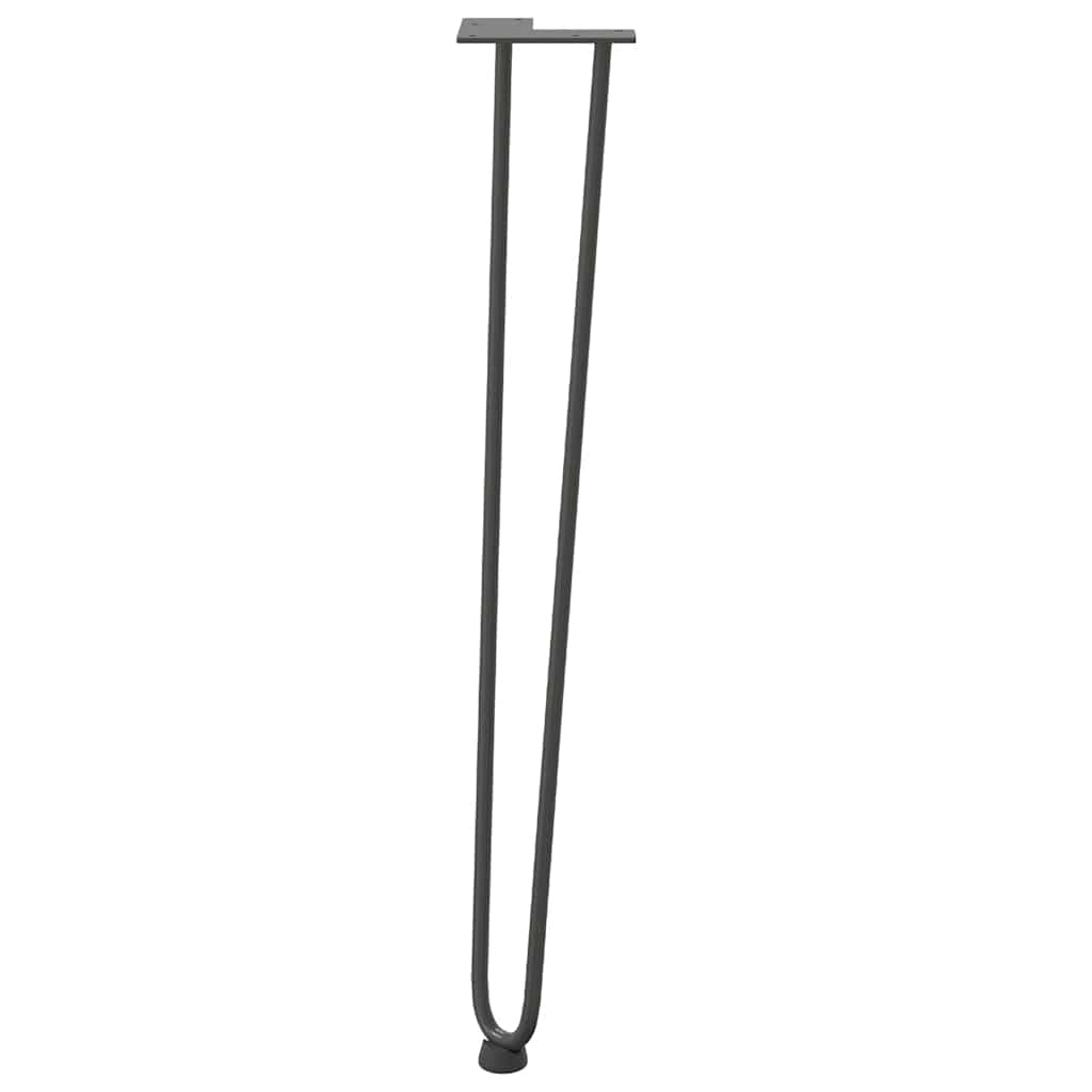 vidaXL picioare tip ac de păr pentru masă consolă, antracit, 72 cm, oțel masiv, 4 buc. vidaXL picioare tip ac de păr pentru masă consolă, antracit, 72 cm, oțel masiv, 4 buc.