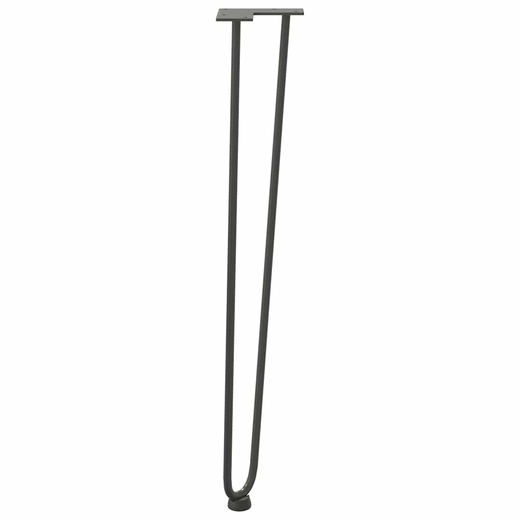 vidaXL picioare tip ac de păr pentru masă consolă, antracit, 72 cm, oțel masiv, 4 buc. vidaXL picioare tip ac de păr pentru masă consolă, antracit, 72 cm, oțel masiv, 4 buc.
