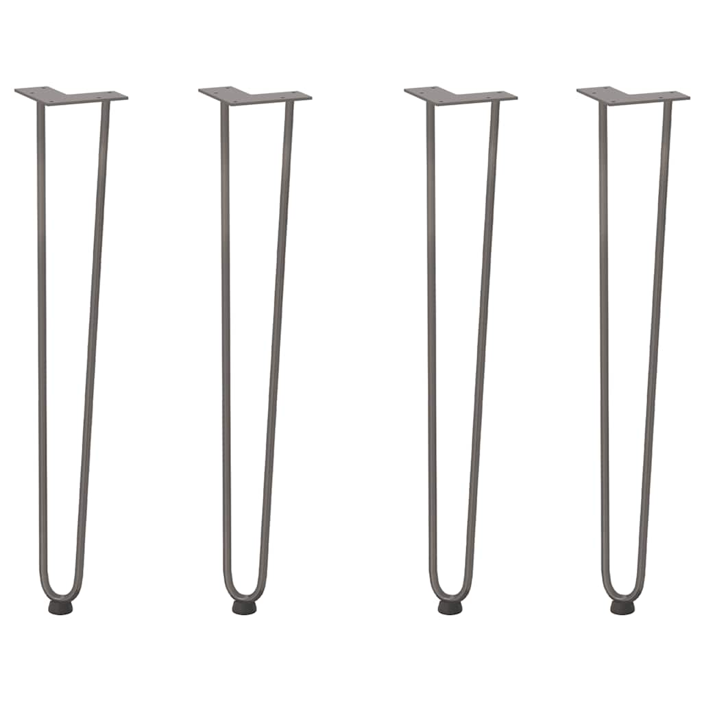 vidaXL picioare tip ac de păr pentru masă consolă, 4 buc., oțel natural, 72 cm, oțel masiv vidaXL picioare tip ac de păr pentru masă consolă, 4 buc., oțel natural, 72 cm, oțel masiv