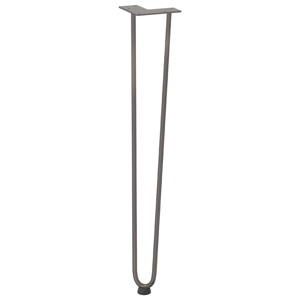 vidaXL picioare tip ac de păr pentru masă consolă, 4 buc., oțel natural, 72 cm, oțel masiv vidaXL picioare tip ac de păr pentru masă consolă, 4 buc., oțel natural, 72 cm, oțel masiv