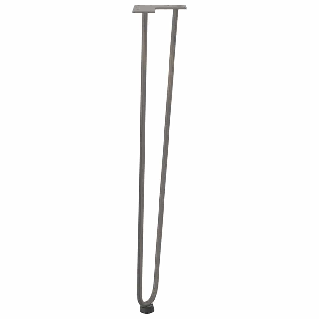 vidaXL picioare tip ac de păr pentru masă consolă, 4 buc., oțel natural, 72 cm, oțel masiv vidaXL picioare tip ac de păr pentru masă consolă, 4 buc., oțel natural, 72 cm, oțel masiv