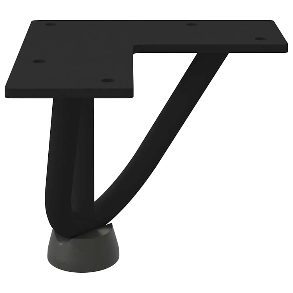 vidaXL Picioare tip agrafă pentru măsuță de cafea, 4 buc., negru, 10 cm, oțel masiv vidaXL Picioare tip agrafă pentru măsuță de cafea, 4 buc., negru, 10 cm, oțel masiv