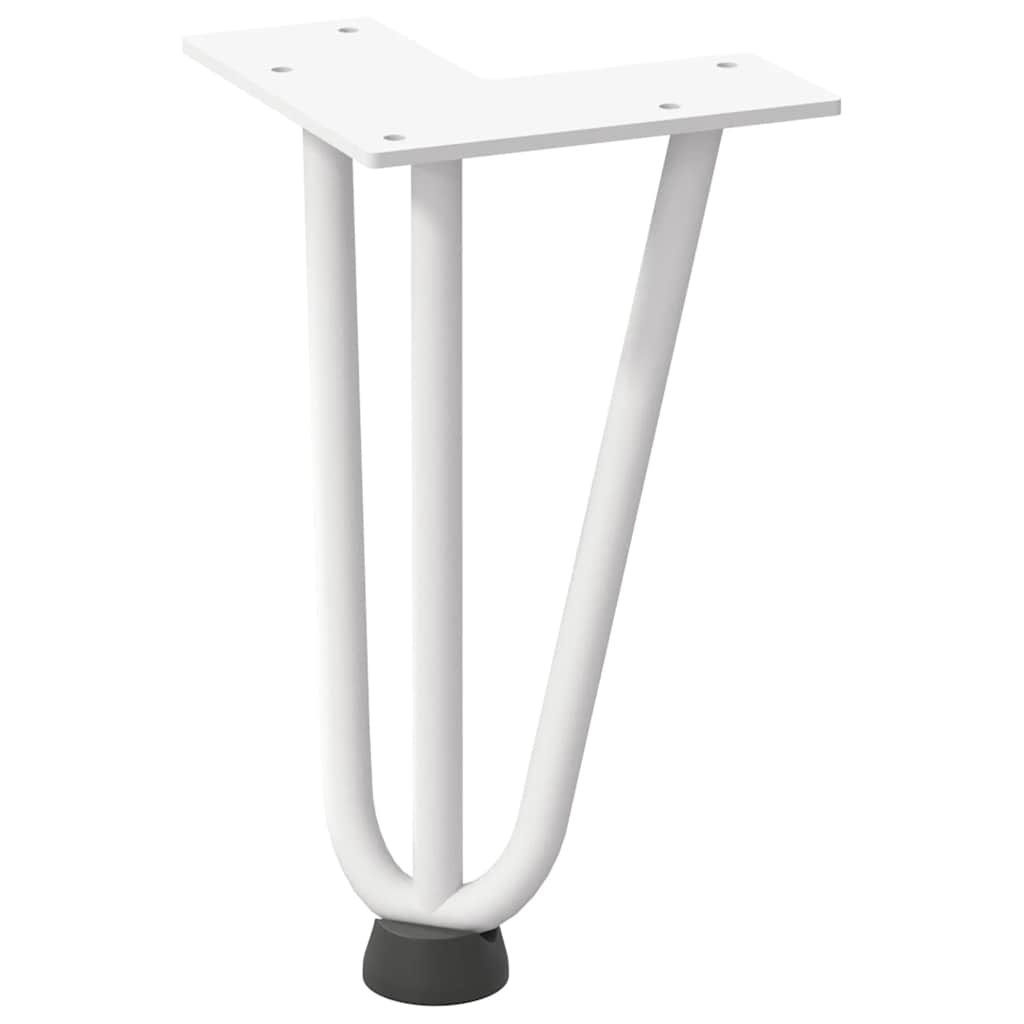 vidaXL Picioare tip agrafă pentru măsuță de cafea, 4 buc., alb, 20 cm, oțel masiv vidaXL Picioare tip agrafă pentru măsuță de cafea, 4 buc., alb, 20 cm, oțel masiv