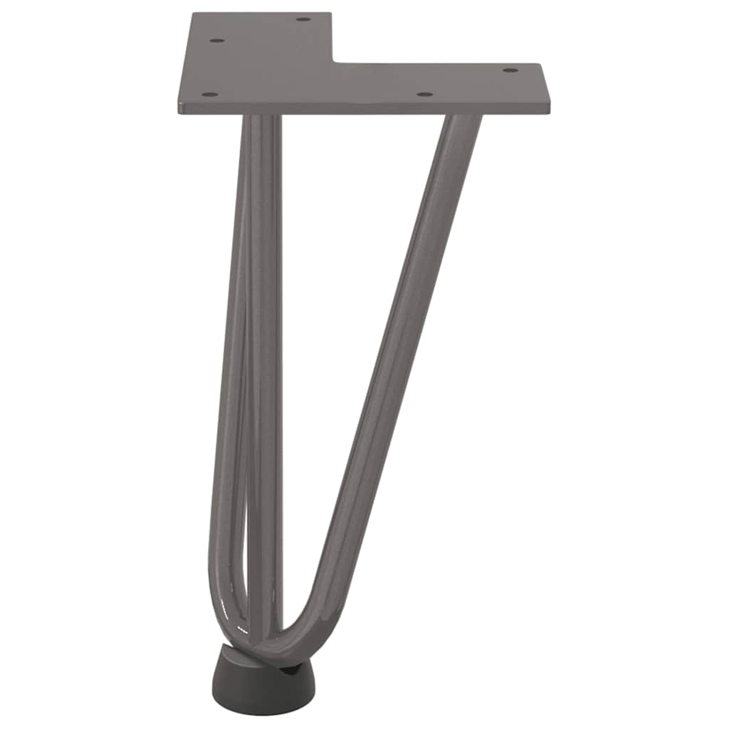 vidaXL Picioare tip agrafă pentru măsuță de cafea, 4 buc., oțel natural, 20 cm, oțel masiv