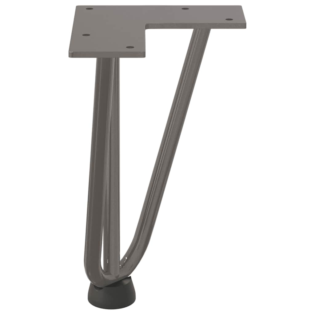 vidaXL Picioare tip agrafă pentru măsuță de cafea, 4 buc., oțel natural, 20 cm, oțel masiv