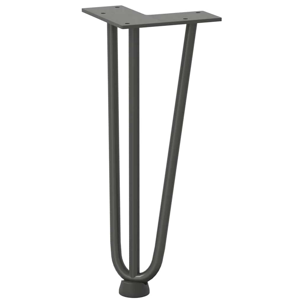 vidaXL Picioare tip agrafă pentru măsuță de cafea, 4 buc., antracit, 30 cm, oțel masiv