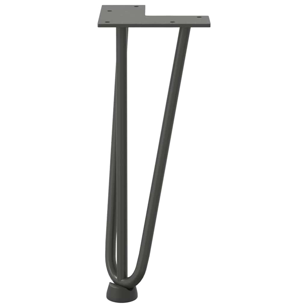 vidaXL Picioare tip agrafă pentru măsuță de cafea, 4 buc., antracit, 30 cm, oțel masiv