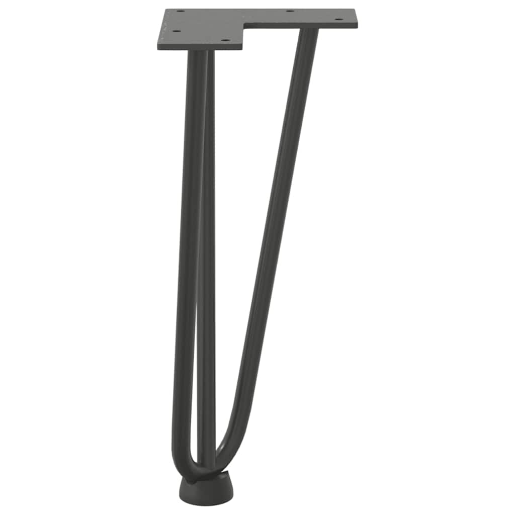 vidaXL Picioare tip agrafă pentru măsuță de cafea, 4 buc., antracit, 30 cm, oțel masiv
