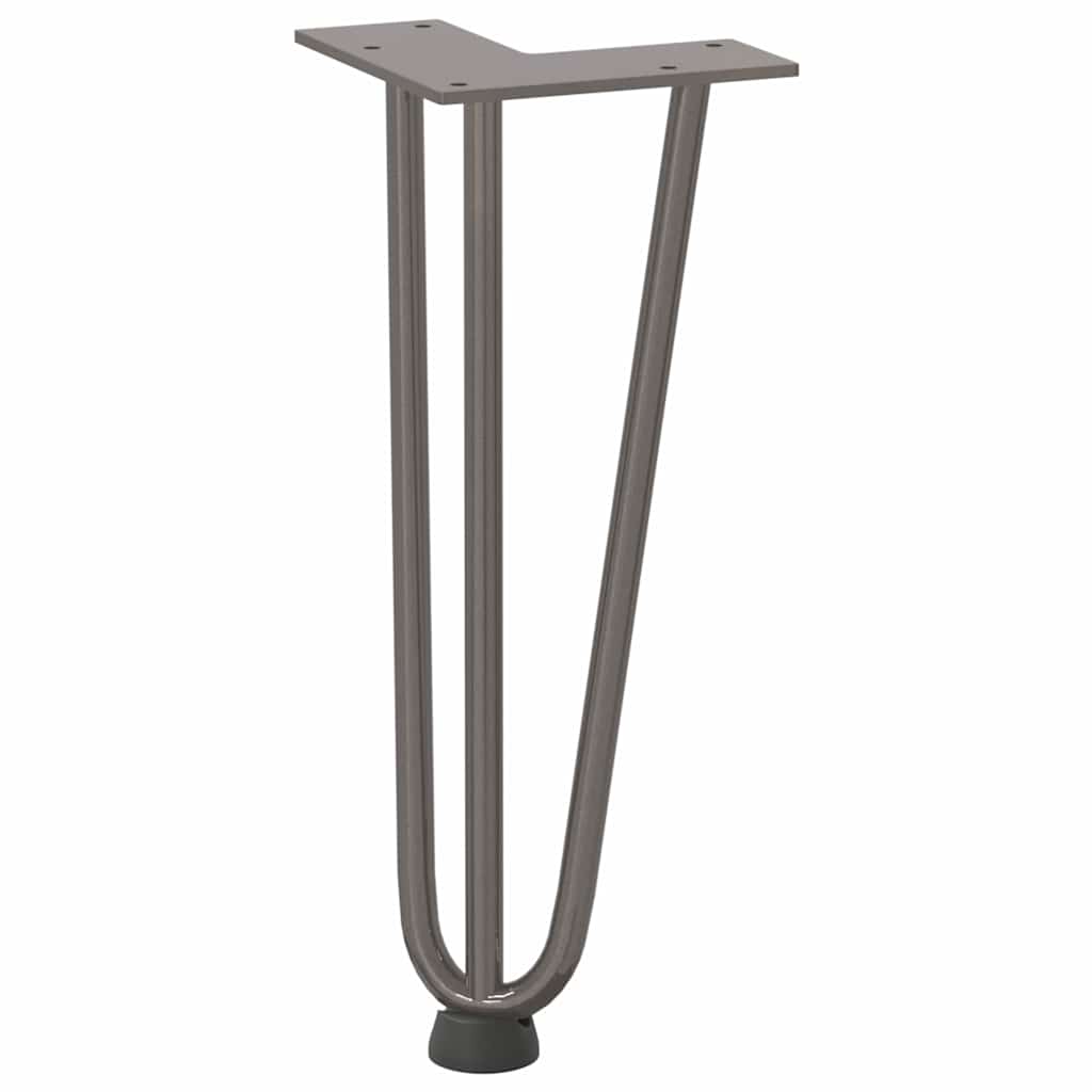 vidaXL Picioare tip agrafă pentru măsuță de cafea, 4 buc., oțel natural, 30 cm, oțel masiv