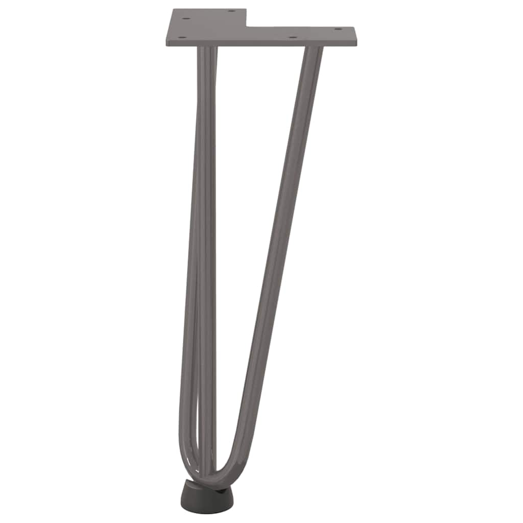 vidaXL Picioare tip agrafă pentru măsuță de cafea, 4 buc., oțel natural, 30 cm, oțel masiv