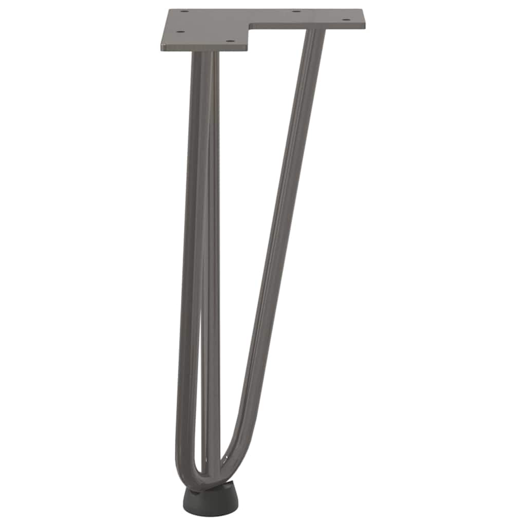 vidaXL Picioare tip agrafă pentru măsuță de cafea, 4 buc., oțel natural, 30 cm, oțel masiv