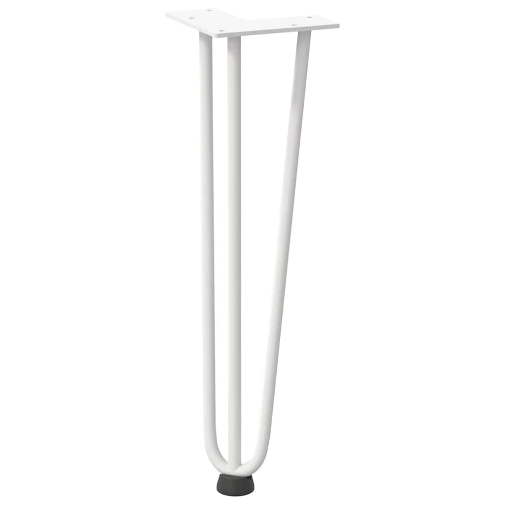 vidaXL Picioare tip agrafă pentru măsuță de cafea, 4 buc., alb, 42 cm, oțel masiv vidaXL Picioare tip agrafă pentru măsuță de cafea, 4 buc., alb, 42 cm, oțel masiv