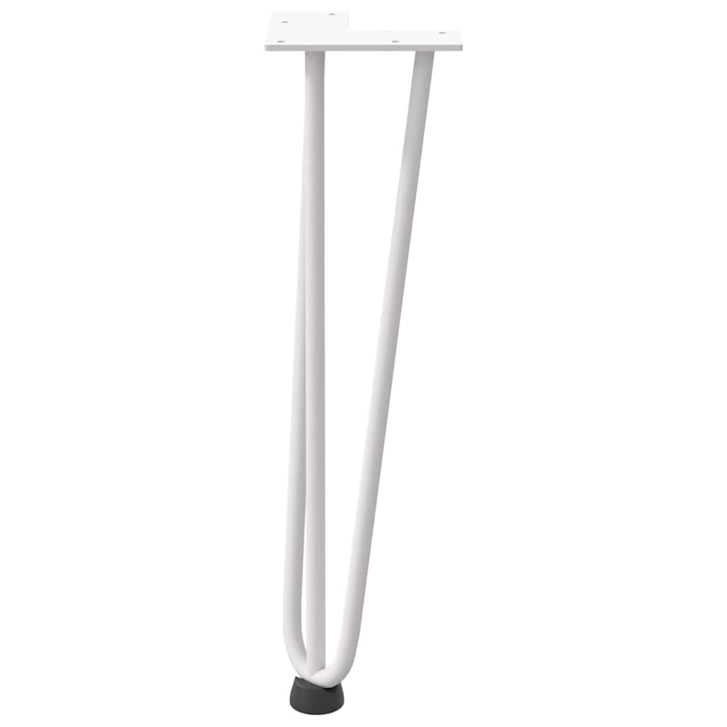 vidaXL Picioare tip agrafă pentru măsuță de cafea, 4 buc., alb, 42 cm, oțel masiv vidaXL Picioare tip agrafă pentru măsuță de cafea, 4 buc., alb, 42 cm, oțel masiv