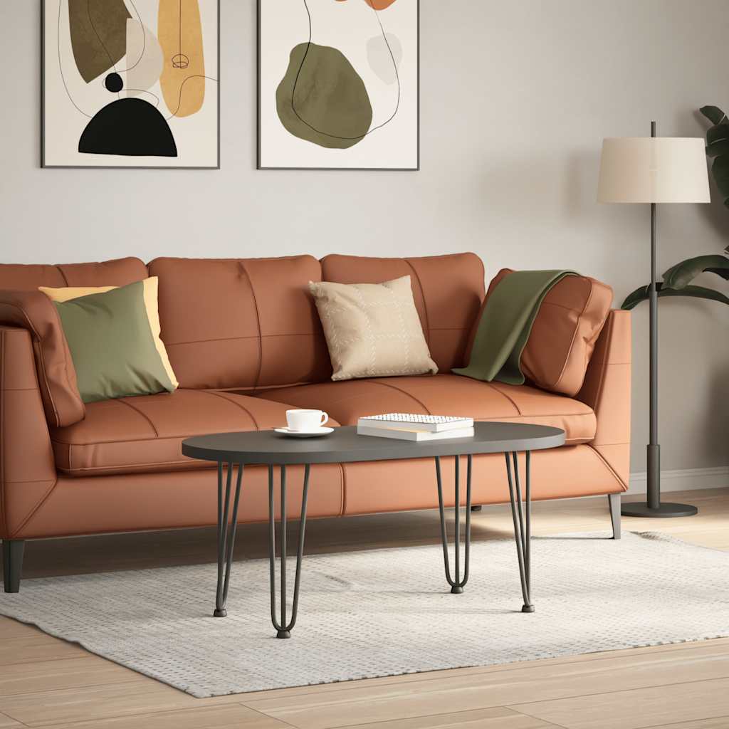 vidaXL Picioare tip agrafă pentru măsuță de cafea, 4 buc., antracit, 42 cm, oțel masiv