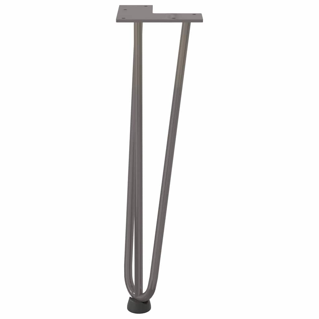 vidaXL Picioare tip agrafă pentru măsuță de cafea, 4 buc., oțel natural, 42 cm, oțel masiv