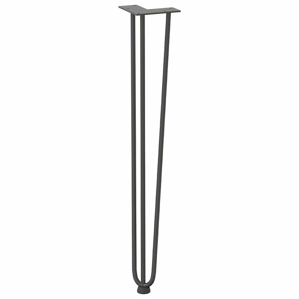 vidaXL picioare tip ac de păr pentru masă consolă, antracit, 72 cm, oțel masiv, 4 buc. vidaXL picioare tip ac de păr pentru masă consolă, antracit, 72 cm, oțel masiv, 4 buc.