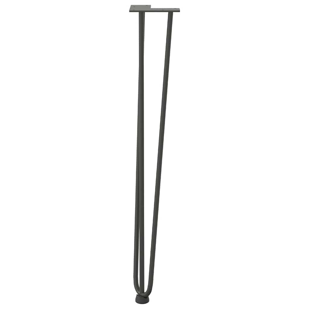 vidaXL picioare tip ac de păr pentru masă consolă, antracit, 72 cm, oțel masiv, 4 buc. vidaXL picioare tip ac de păr pentru masă consolă, antracit, 72 cm, oțel masiv, 4 buc.