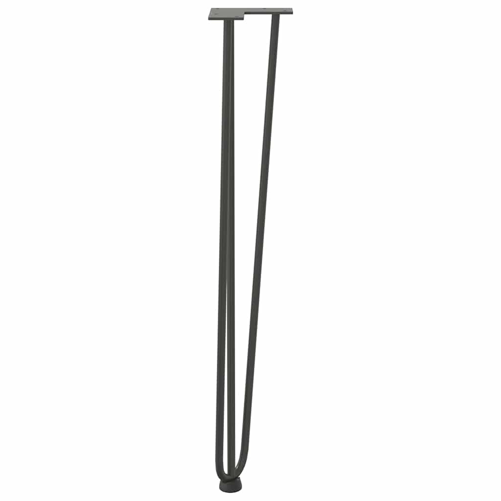 vidaXL picioare tip ac de păr pentru masă consolă, antracit, 72 cm, oțel masiv, 4 buc. vidaXL picioare tip ac de păr pentru masă consolă, antracit, 72 cm, oțel masiv, 4 buc.