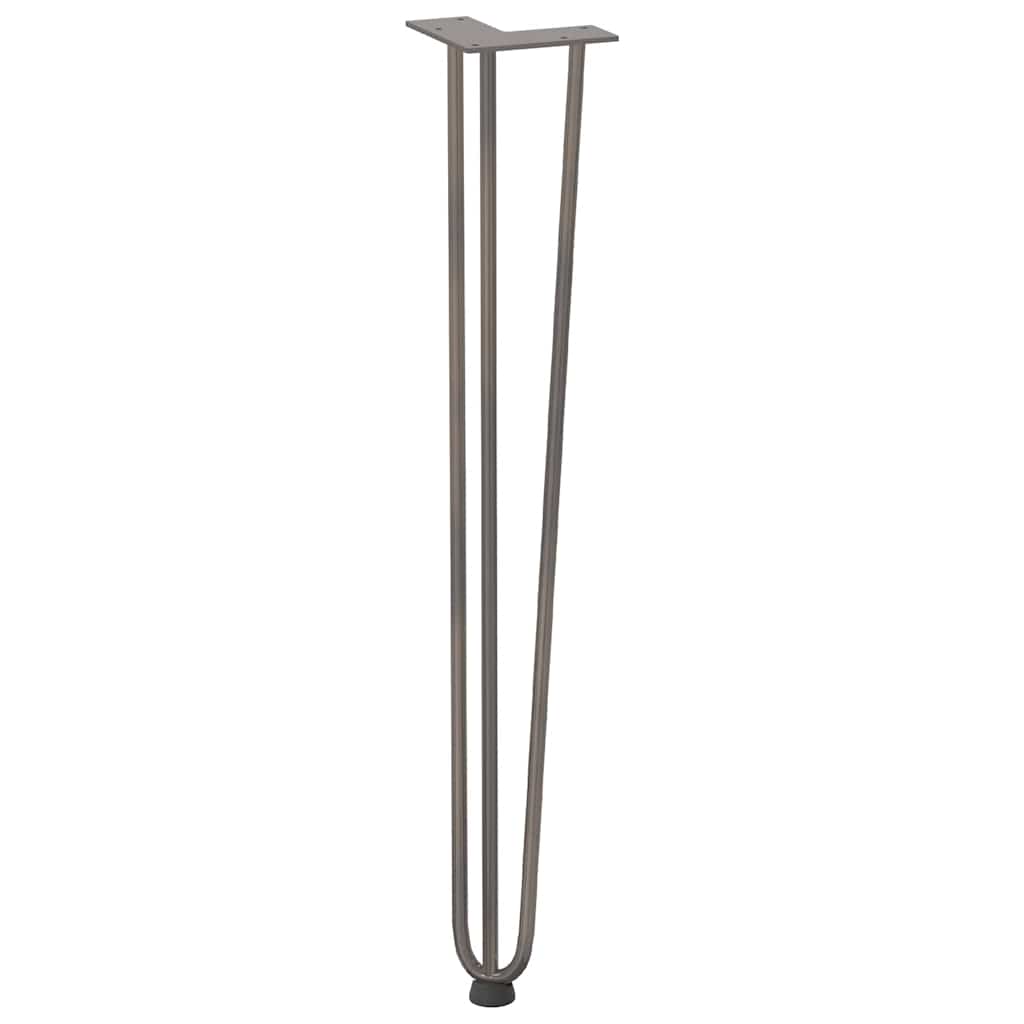 vidaXL picioare tip ac de păr pentru masă consolă, 4 buc., oțel natural, 72 cm, oțel masiv vidaXL picioare tip ac de păr pentru masă consolă, 4 buc., oțel natural, 72 cm, oțel masiv