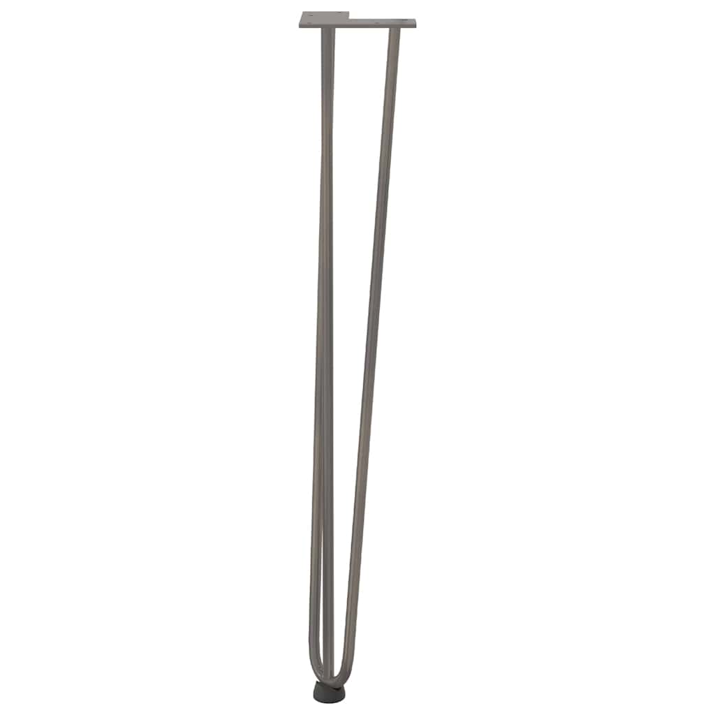 vidaXL picioare tip ac de păr pentru masă consolă, 4 buc., oțel natural, 72 cm, oțel masiv vidaXL picioare tip ac de păr pentru masă consolă, 4 buc., oțel natural, 72 cm, oțel masiv
