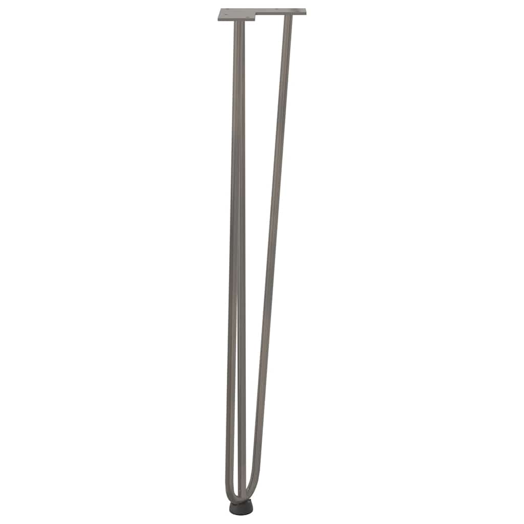 vidaXL picioare tip ac de păr pentru masă consolă, 4 buc., oțel natural, 72 cm, oțel masiv vidaXL picioare tip ac de păr pentru masă consolă, 4 buc., oțel natural, 72 cm, oțel masiv