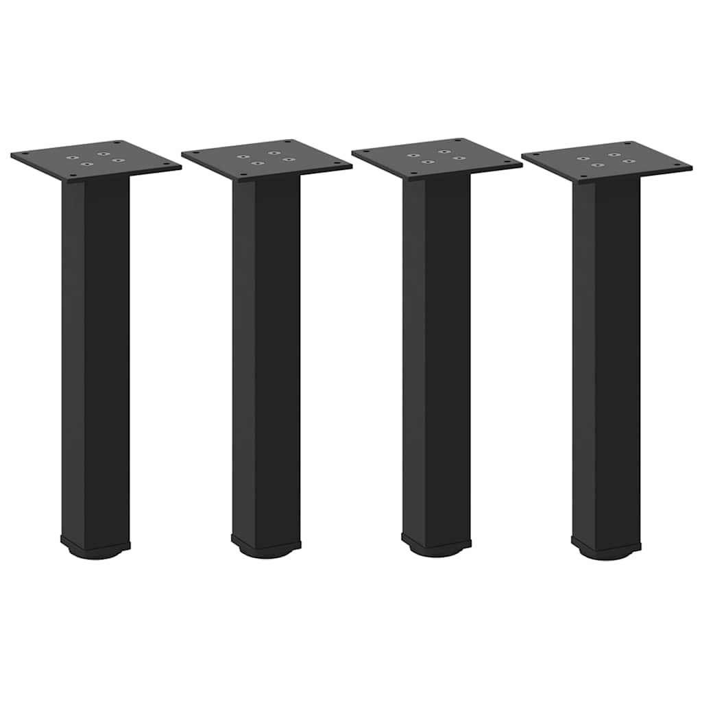 vidaXL Picioare pentru măsuță de cafea, 4 buc., negru, 30-32 cm, oțel