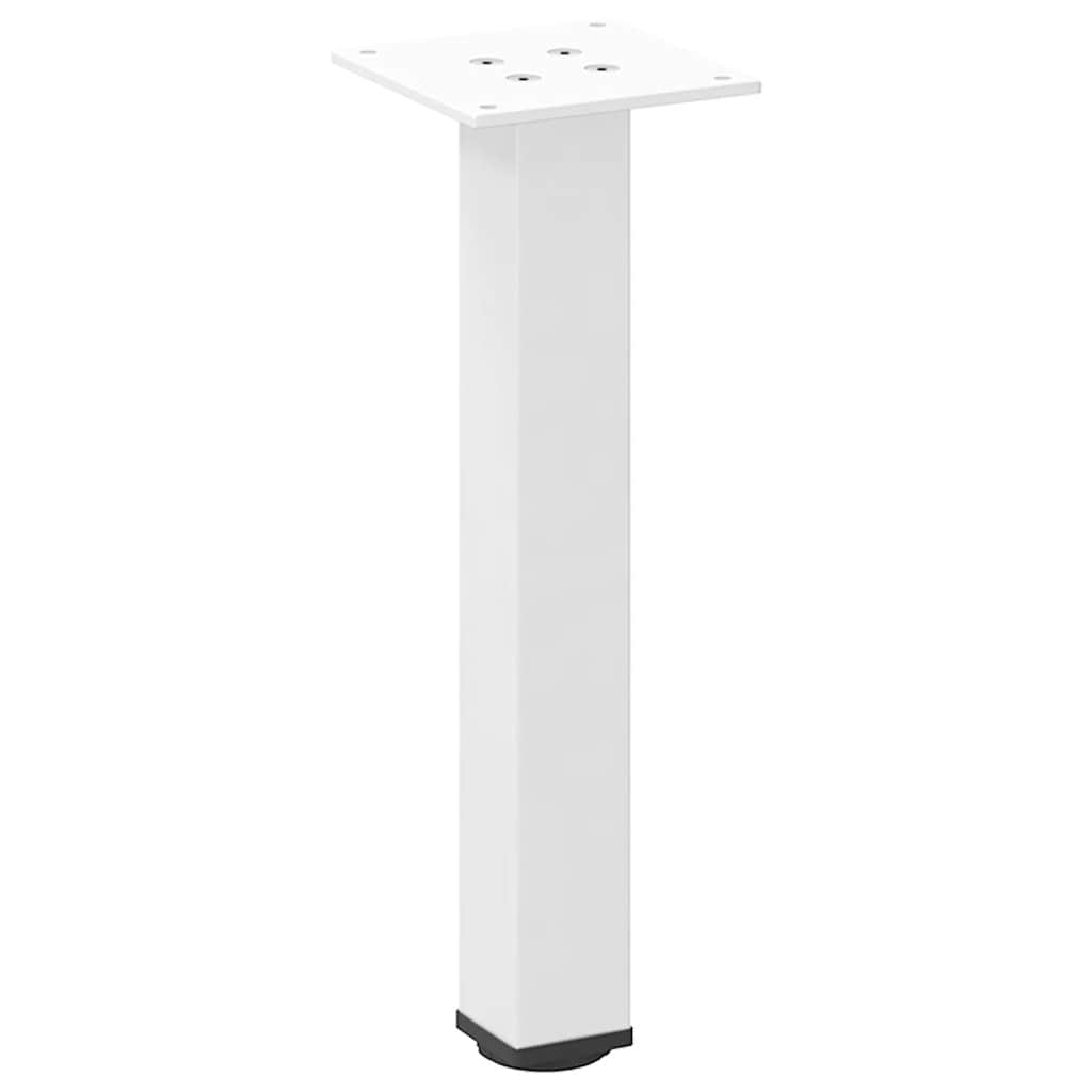 vidaXL Picioare pentru măsuță de cafea, 4 buc., alb, 42-44 cm, oțel