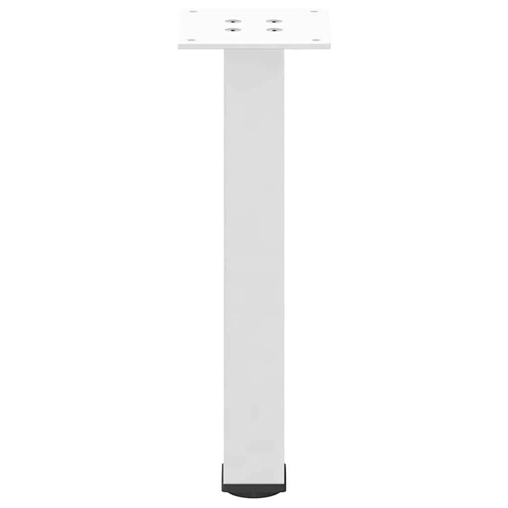 vidaXL Picioare pentru măsuță de cafea, 4 buc., alb, 42-44 cm, oțel