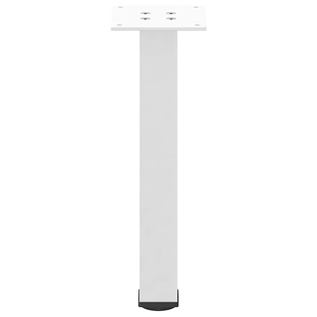 vidaXL Picioare pentru măsuță de cafea, 4 buc., alb, 42-44 cm, oțel