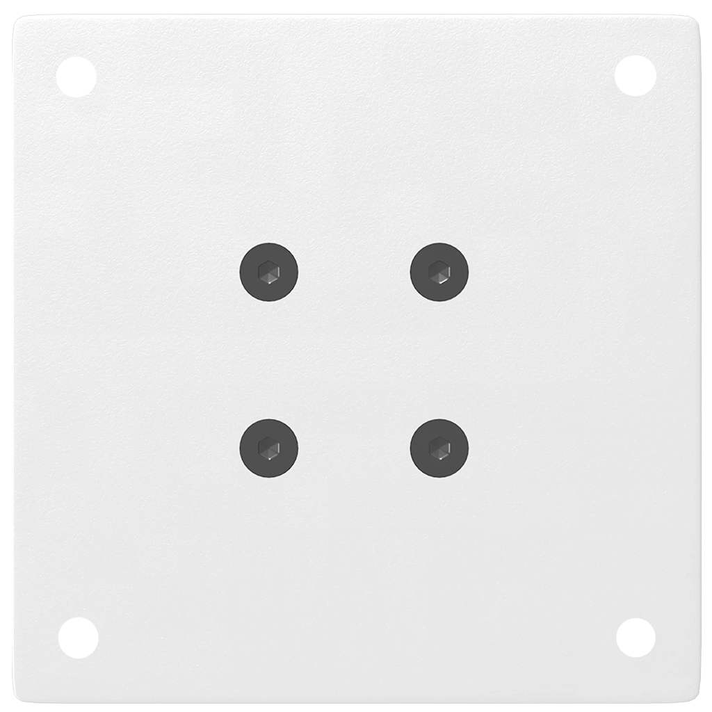 vidaXL Picioare pentru măsuță de cafea, 4 buc., alb, 42-44 cm, oțel