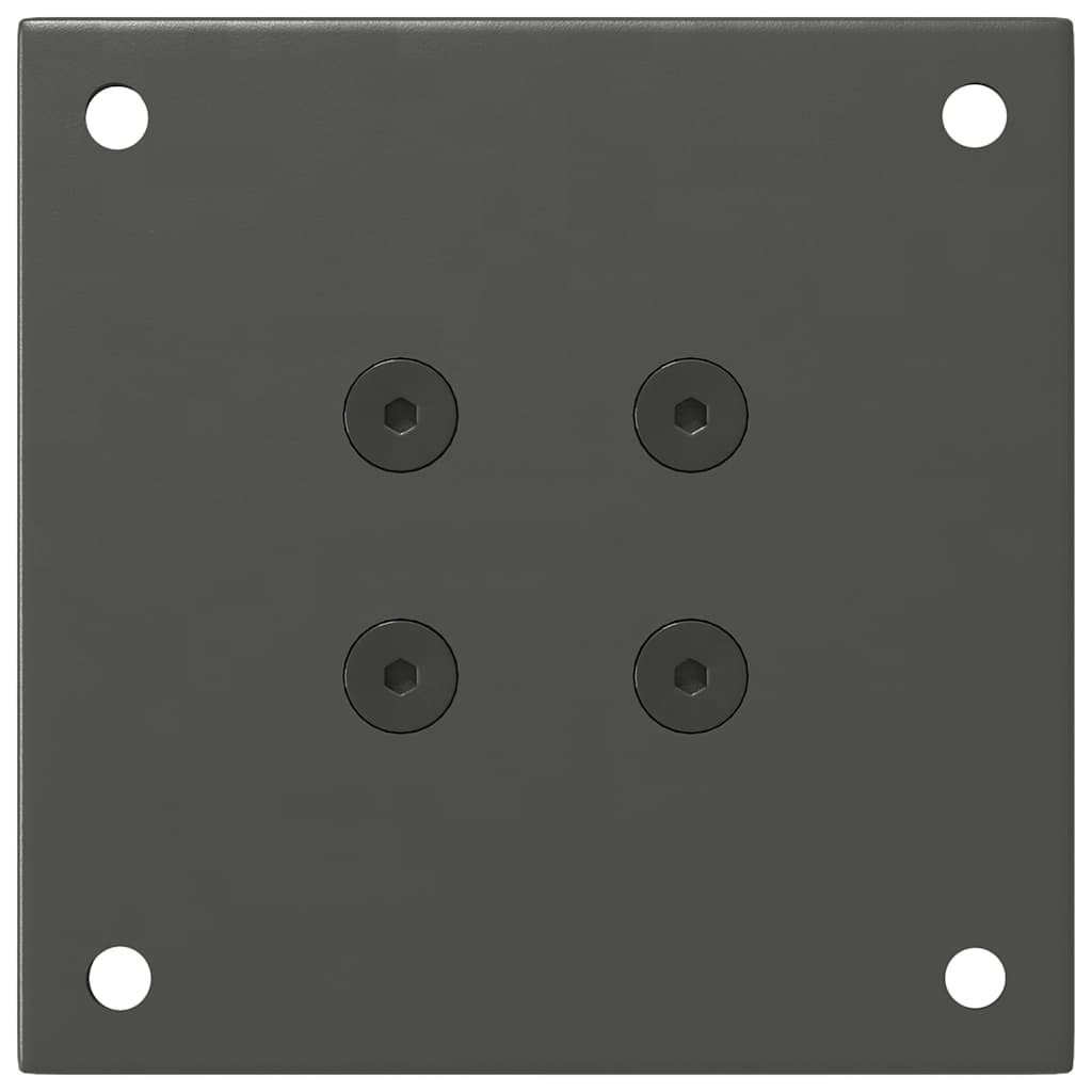 vidaXL Picioare pentru măsuță de cafea, antracit, 42-44 cm, oțel, 4 buc.