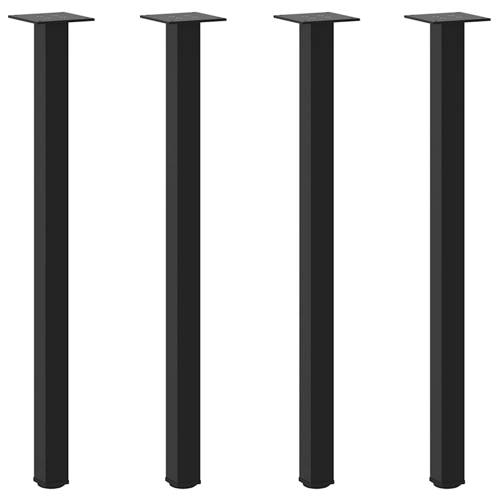 vidaXL Picioare masă consolă, 4 buc., negru, 72-74 cm, oțel
