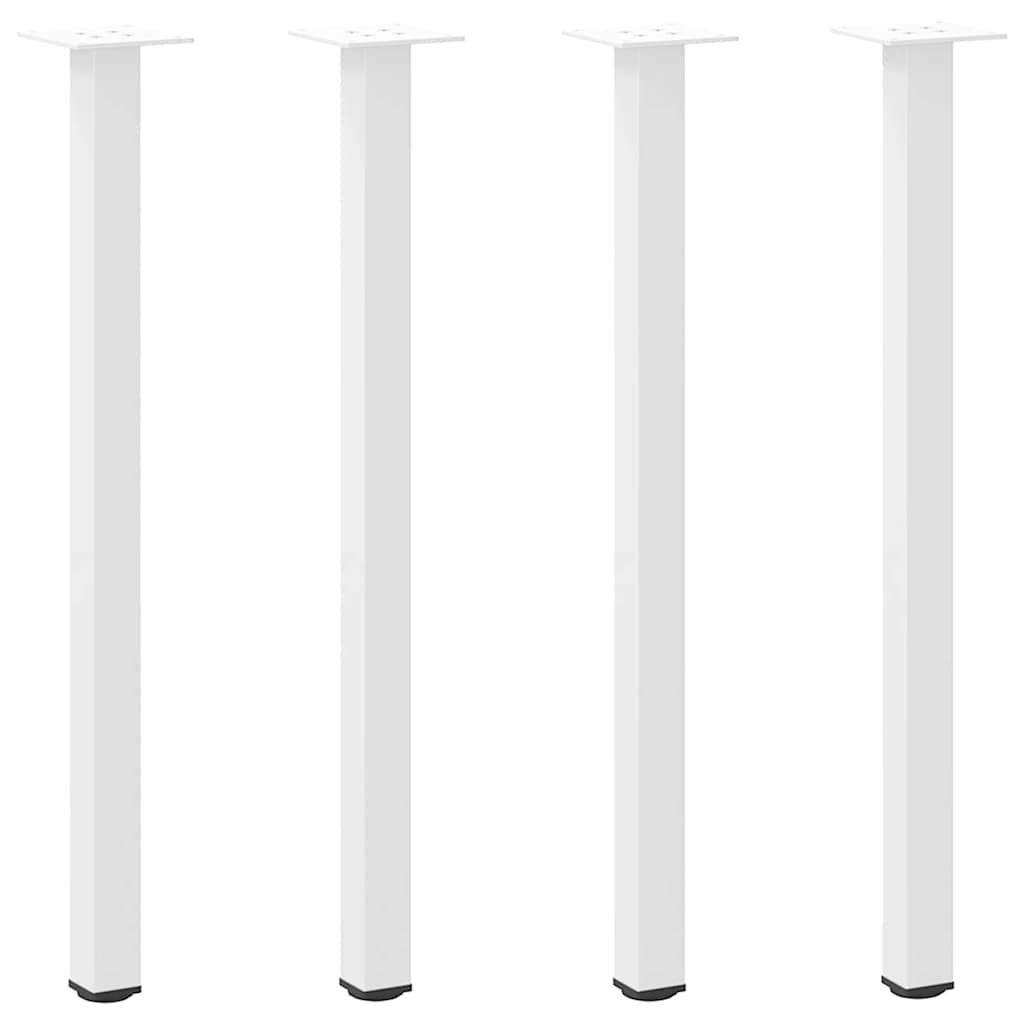 vidaXL Picioare masă consolă, 4 buc., alb, 72-74 cm, oțel