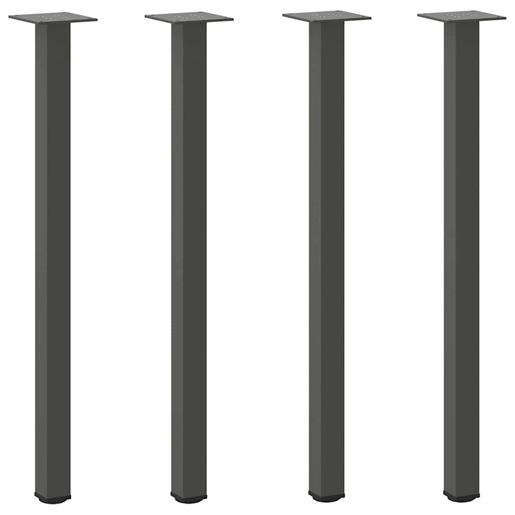 vidaXL Picioare masă consolă, antracit, 4 buc., 72-74 cm, oțel