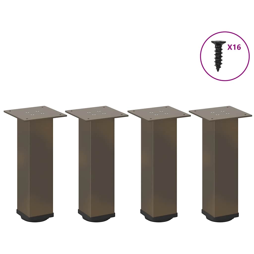 vidaXL Picioare pentru măsuță de cafea, 4 buc., oțel natural, 30-32 cm