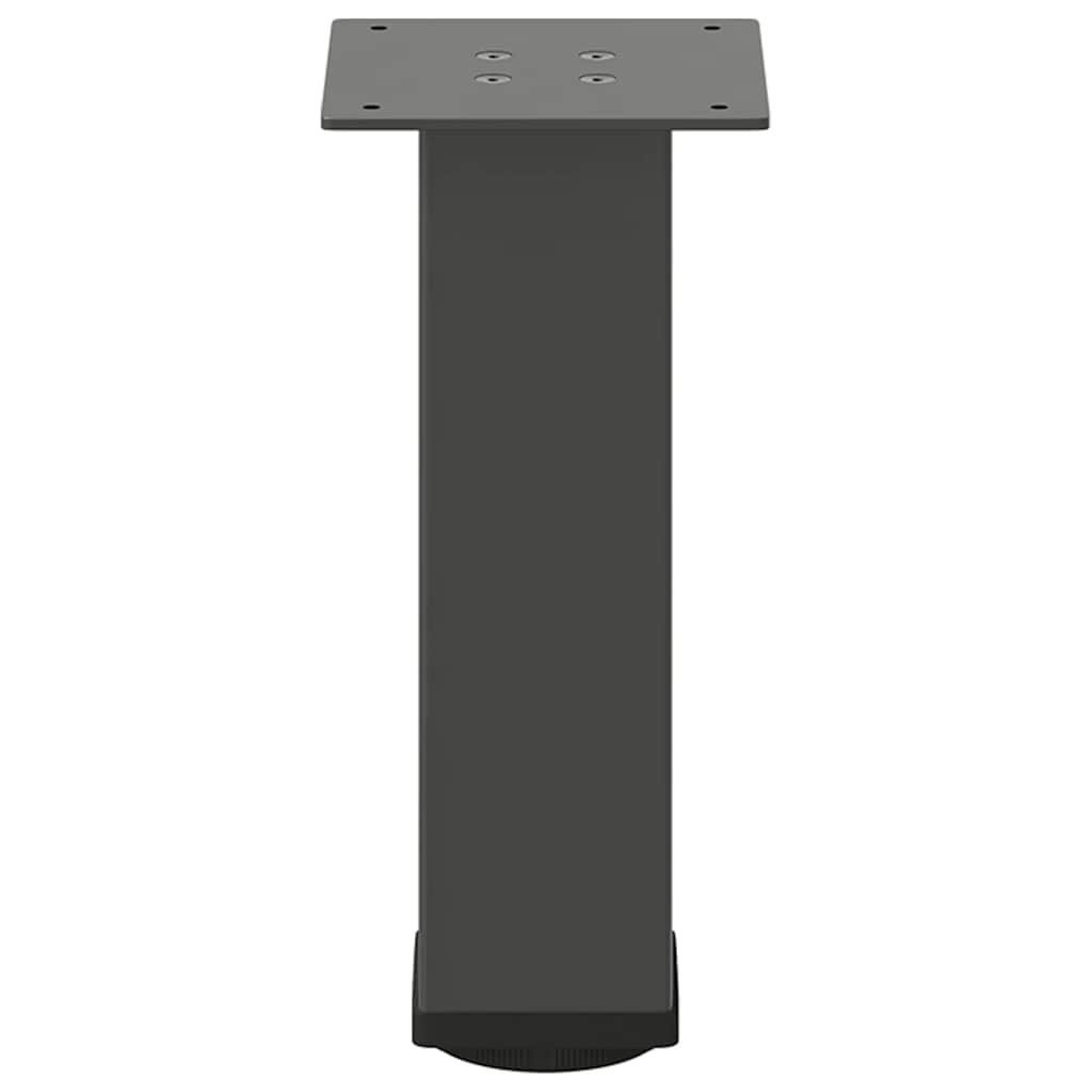 vidaXL Picioare pentru măsuță de cafea, antracit, 42-44 cm, oțel, 4 buc.