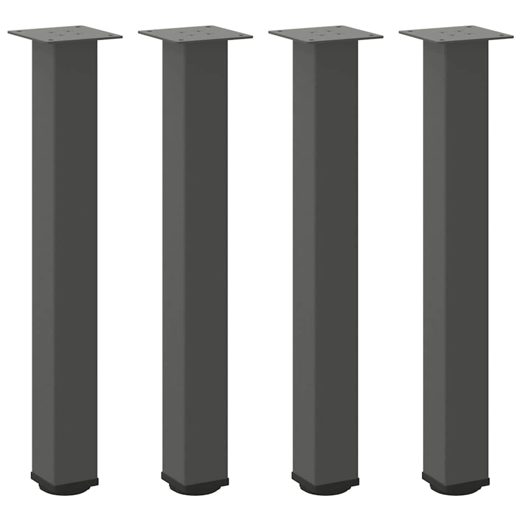 vidaXL Picioare masă consolă, antracit, 4 buc., 72-74 cm, oțel