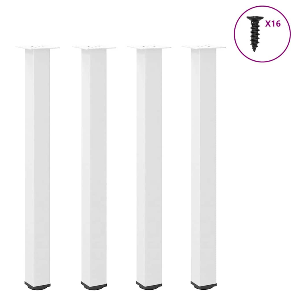 vidaXL Picioare de masă de bar, 4 buc., alb, 90-92 cm, oțel vidaXL Picioare de masă de bar, 4 buc., alb, 90-92 cm, oțel